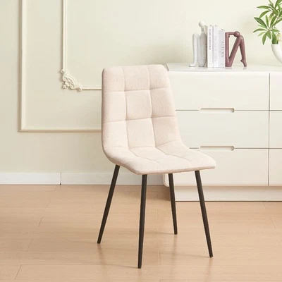 Sedia imbottita Fender in tessuto KSR2 beige e gambe in metallo nero - Immagine 1 di 2