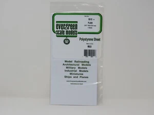 Plain Styrene Sheet .010" Thick 6" x 12" (4) Evergreen Scale Models #9010 - Picture 1 of 2