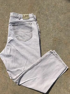 Vintage 90s Lee Denim Jeans Khaki Men's Size 42 x 30 Union Made in USA Essential - Picture 1 of 10