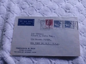 AUSTRALIA-(-1968-)-SYDNEY/PATENT ATTORNEY-COVER TO NEW YORK-U.S.A.- # 111 - Picture 1 of 2