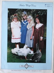 Chery Williams Heirloom Girls Sailor Wrap Dress Sewing Pattern Sz 4-7 - Picture 1 of 2