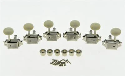 Nickel w/ Ivory Button 3L3R Vintage LP Guitar Tuners Tuning Keys for Les Paul