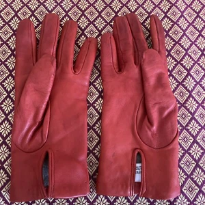 Guantes de conducción para mujer Martelli de cuero rojo forrados de cachemir 6,5 suaves hechos en Italia - Imagen 1 de 6