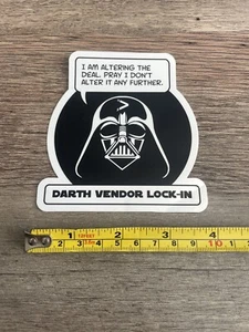Darth Vader Vendor Lock In Cribl STICKER decal Criblcon 2022 Software Cyber - Picture 1 of 2
