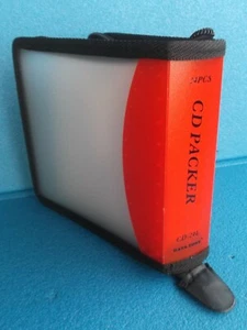 HÜLLE FÜR 24 CD QUADRATISCH MIT REISSVERSCHLUSS - SCHWARZ ORANGE - CD PACKER DATA ZONE - Bild 1 von 6