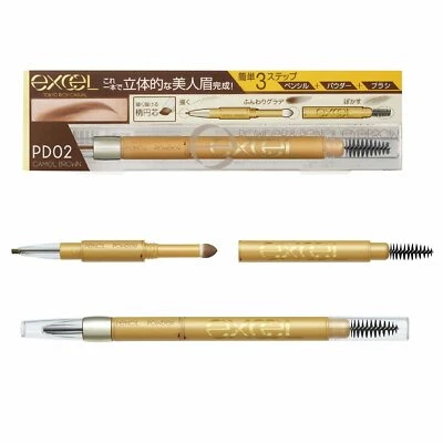 EXCEL Powder & Pencil Eyebrow PD02 Camel Brown - Image 1 of 4