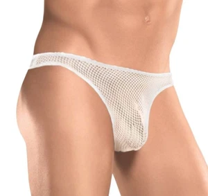 Fishnet Barely There Bong Thong 1 Inch T-Back Underwear Low Cut Waist S/M 28-34 - Picture 1 of 1