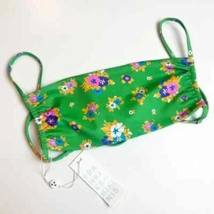 Top de bikini FRANKIE'S BIKINIS para mujer talla S verde prado floral Kailyn acanalado - Imagen 1 de 8