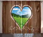 Outhouse Curtains Farm House Chalk Heart