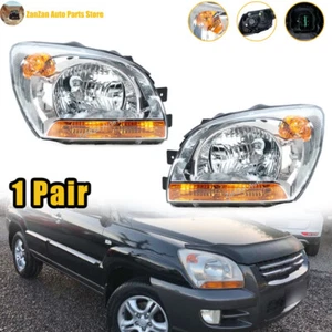 1 Pair Headlight Fog Light Head Lamp Yellow For Kia Sportage 2005 2006-2008 - Picture 1 of 14