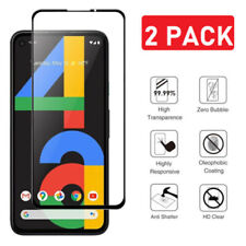 2-PACK Fr Google Pixel 4A 5G Full Coverage Clear Tempered Glass Screen Protector