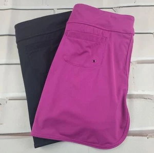 Bundle of 2 Athleta Tidal Swim Skirt Skort XL Black Pink - Picture 1 of 13