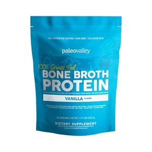 Paleovalley 100% Grass Fed Bone Broth Protein Powder - Vanilla - Rich in Coll... - Picture 1 of 7