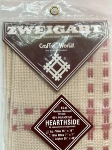 Zweigart Hearthside 14 ct 16x16 large pillow cover Craftworld cross stitch RED - Picture 1 of 5