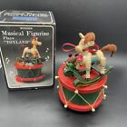 Vintage Christmas Wooden Music Box Taiwan Plays Toyland