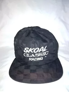 Vintage 90s Skoal Racing Black Checkerboard Snapback Hat New NOS - Picture 1 of 4