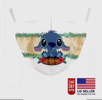 Adult Face Mask Reusable Lilo Stitch Style Adjustable Disney US Seller Fast Ship - Image 1 of 4