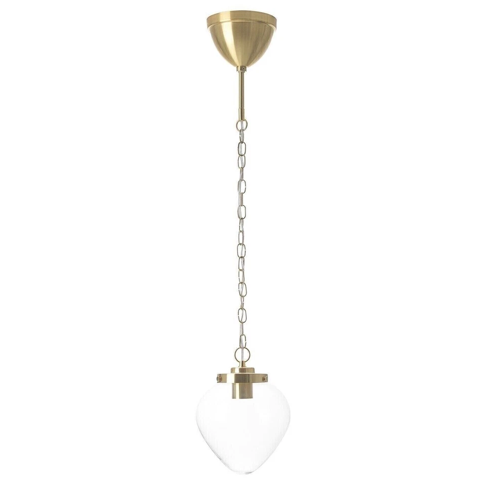 IKEA ÅTERSKEN Pendant lamp clear glass/onion Brass 804.370.74