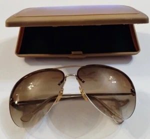 Pilotenbrille Damen Sonnenbrille Rose? Getönte Gläser Gold Metallgestell Vintage - Bild 1 von 5