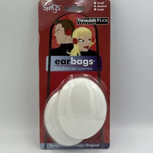 Sprigs Earbags Bandless Ear Warmers Adult Medium Thinsulate Cream - Picture 1 of 3