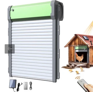 Puerta Auto Gallinero - Solar, Antipellizco, IP65, Control Remoto, Temporizador, Sensor de Luz - Imagen 1 de 5