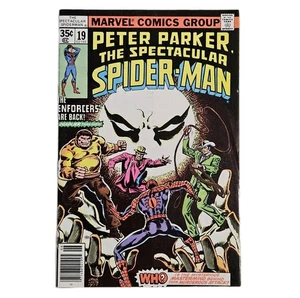 Cómic Quiosco The Spectacular Spider-Man #19 Marvel 1978 FN 6.0 Enforcers - Imagen 1 de 4