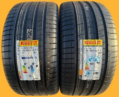 TWO BRAND NEW 275/30R21 98Y Pirelli P Zero PZ4 Luxury RFT Run Flat BMW Tires - Image 1 of 4