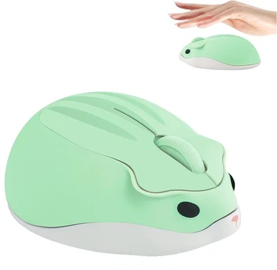 Lindo ratón inalámbrico hámster clic silencioso 1200 DPI USB divertidos ratones inalámbricos Foto 1 de 4