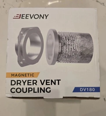 JEEVONY Magnetic Dryer Vent Coupling DV180 Airtight Seal Dryer Vent NEW