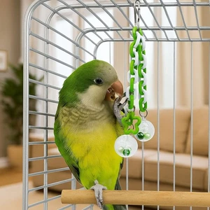 Bite Resistant Parrot Hanging Ball Toy Birdcage Pendant Interactive - Picture 1 of 12