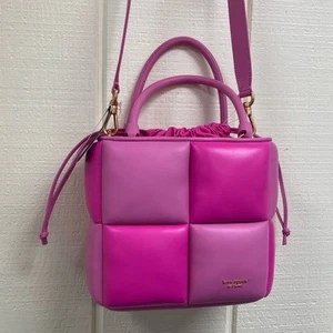 New Kate Spade Purse Boxxy Tote Vivid Snap Pink Quilted Handbag - Picture 1 of 16