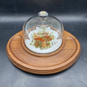 Tablero de queso Goodwood Spice of Life de colección bandeja de charcutería cúpula de vidrio cloche - Imagen 1 de 11