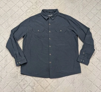 Kuhl Shirt Mens XXL Blue Sting Button Up Cotton Nylon Rugged Hike Casual - Image 1 of 4