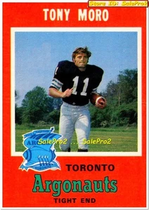 O-PEE-CHEE OPC 1971 TONY MORO CFL TORONTO ARGONAUTS STAR MINT CARD #11 - Picture 1 of 2