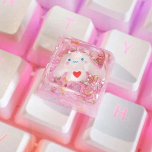 My Melody Purin Cinnamoroll Keycaps Kuromi Bling Transparent Light DIY Key Cap - Picture 1 of 20