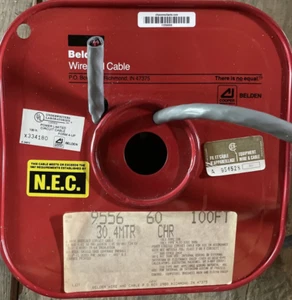 BELDEN 9556 060  18 AWG 6x Beldfoil Shielded Circuit Cable  @60 ft. Spool - Picture 1 of 4
