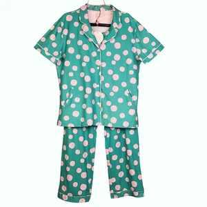Sweet Honey Pajamas Set Women's XL Green Pink Sand Dollar Short Sleeve Soft - Picture 1 of 16