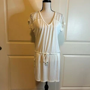 Costume da bagno Calvin Klein bianco manica pizzo copricostume taglia unica - Foto 1 di 7