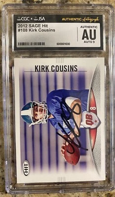 2012 SAGE Hit - #108 Kirk Cousins (RC) - Image 1 of 2