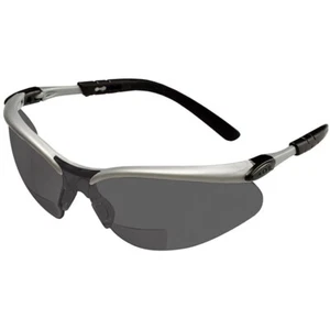 6 NEW Pair of 3M BX +2.5 Diopter Bifocal Gray Safety Glasses Gray Anti-Fog Lens - Picture 1 of 3