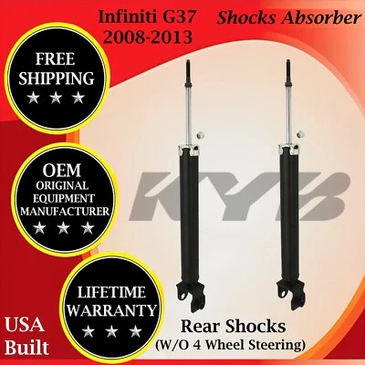 Amortiguadores traseros izquierdo y derecho KYB OEM para Infiniti G37 2008-2013 2x2 garantía de por vida Foto 1 de 4