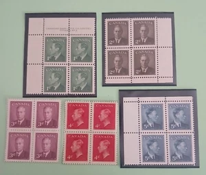 CANADA - SCOTT #289-293 - GEORGE VI - 5 BLOCKS OF 4 STAMPS  - MNH - Picture 1 of 1