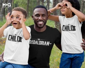 The Dadalorian & Child T-shirt – Funny Dad Son Matching Tees Father’s Day Gift - Picture 1 of 12