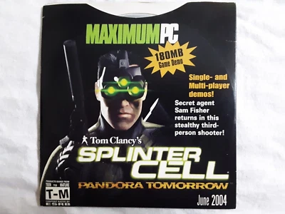Tom Clancy's Splinter Cell: Pandora game demo Maximum CD June 2004 FREE SHIPPING - Image 1 of 3