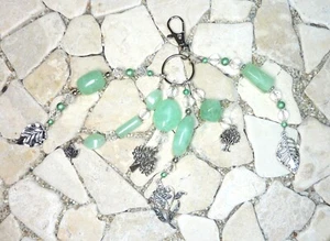 ★ DIY ★ Taschenanhänger ★ BLATT & BAUM ★ mintgrün & kristall ★ - Picture 1 of 4