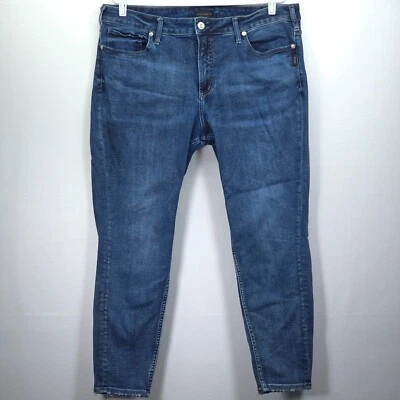 Jeans Silver Co Suki rectos para mujer 19x29 denim desteñido elástico lavado oscuro Foto 1 de 4