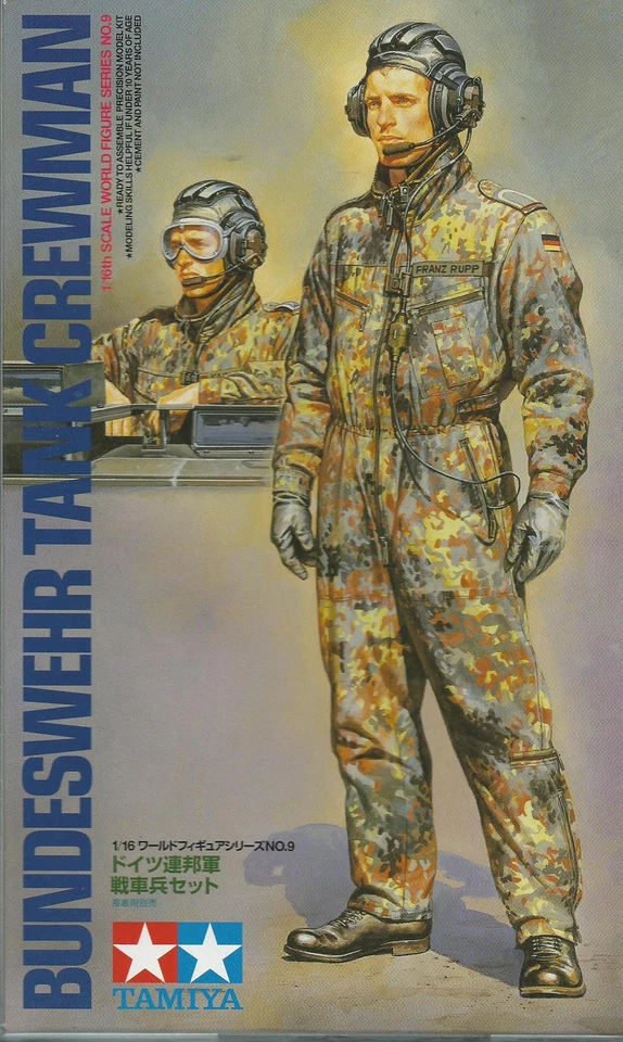 TAMIYA 1:16  SOLDATI  WORLD FIGURE SERIES  BUNDESWEHR TANK CREWMAN  ART 36309 - Immagine 1 di 1