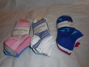 Gold Toe Women's Sock 6 pair & 3 pair Multicolor Sock Size (9 to 11) - Picture 1 of 23