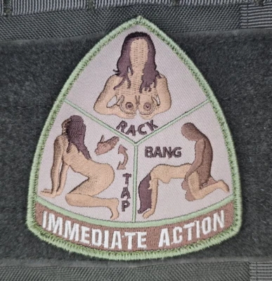 MSM IMMEDIATE ACTION MILSPEC MONKEY FUNNY MILITARY ARID HOOK TROUBLE PATCH - Image 1 of 3