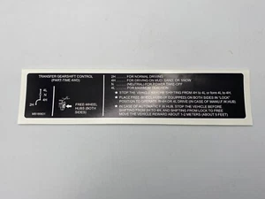 MITSUBISHI MONTERO 83-89 TRANSFER INSTRUCTIONS DECAL - Picture 1 of 3